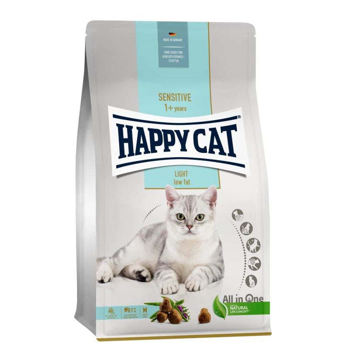 Happy Cat Sensitive száraz macskaeledel adult light