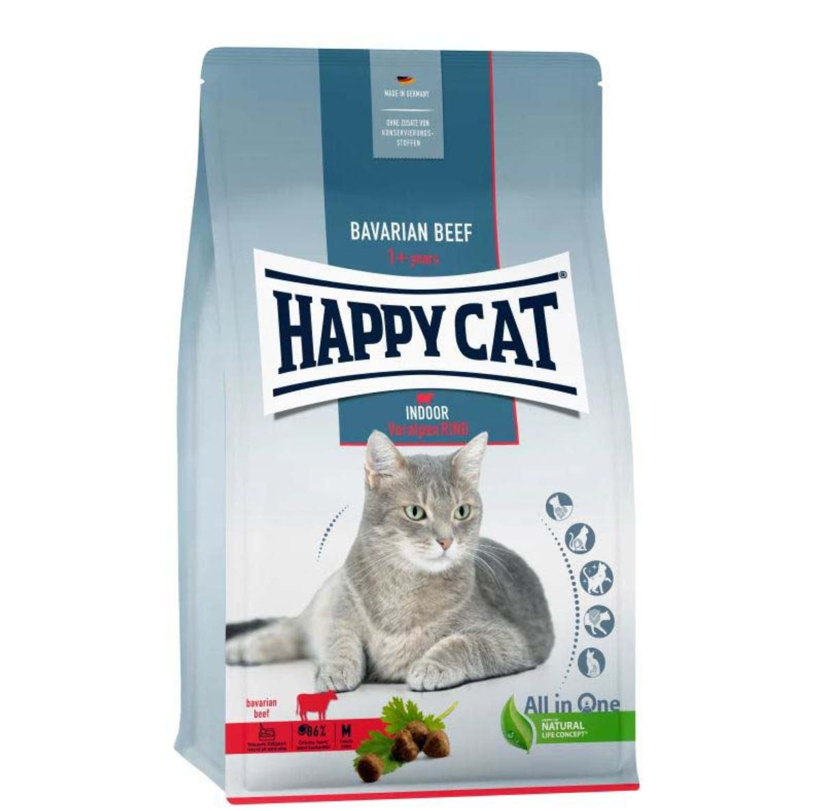 Happy Cat Indoor száraz macskaeledel adult marha