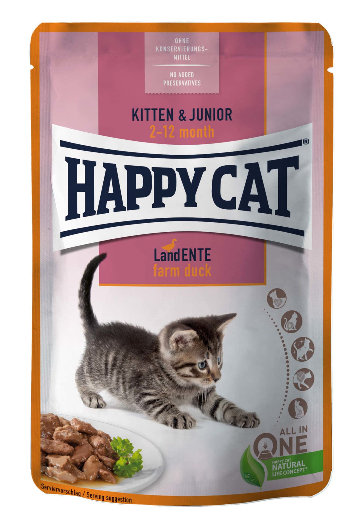 Happy Cat macska tasak kitten kacsa szósz