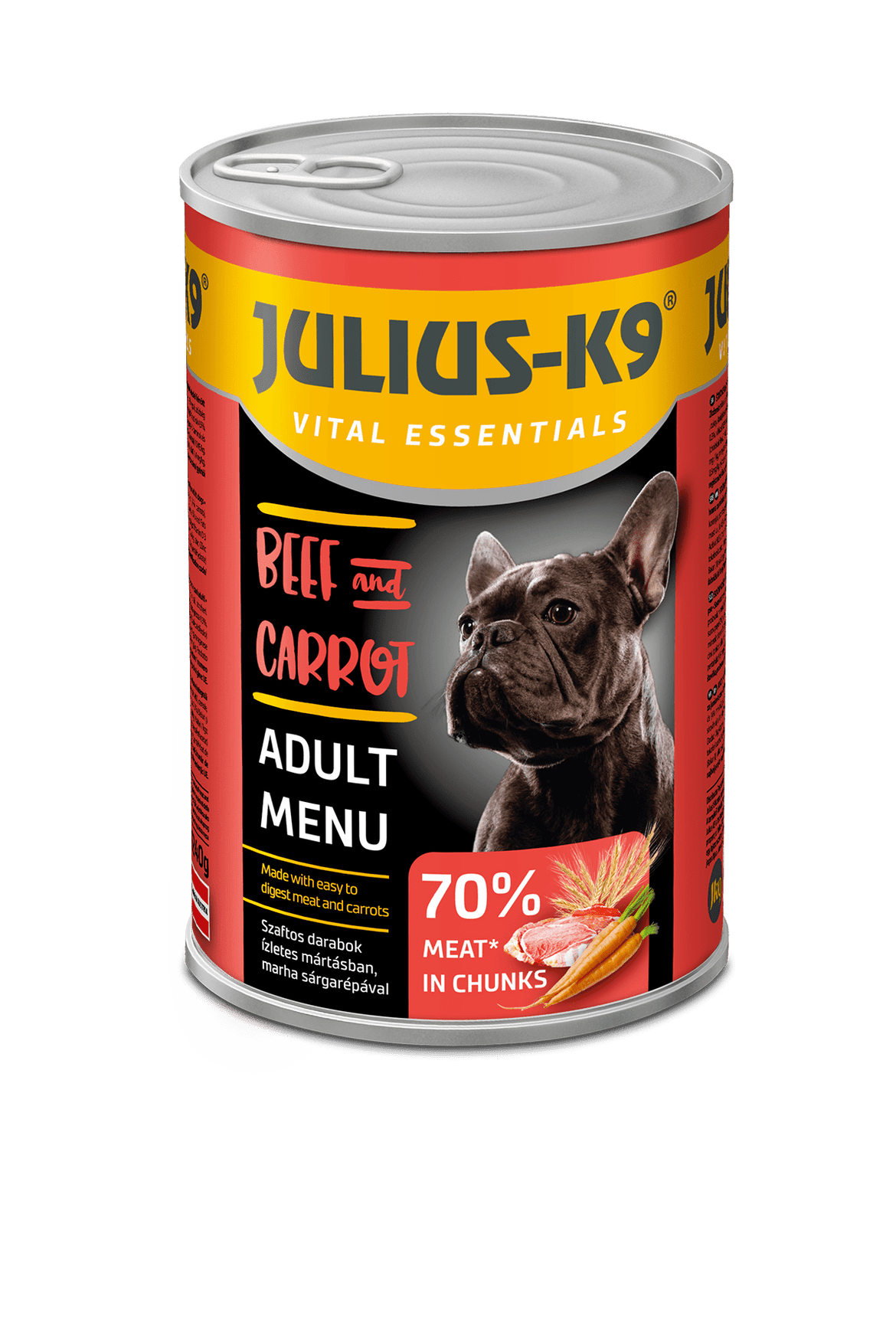 Julius – K9 kutya konzerv adult marha&répa
