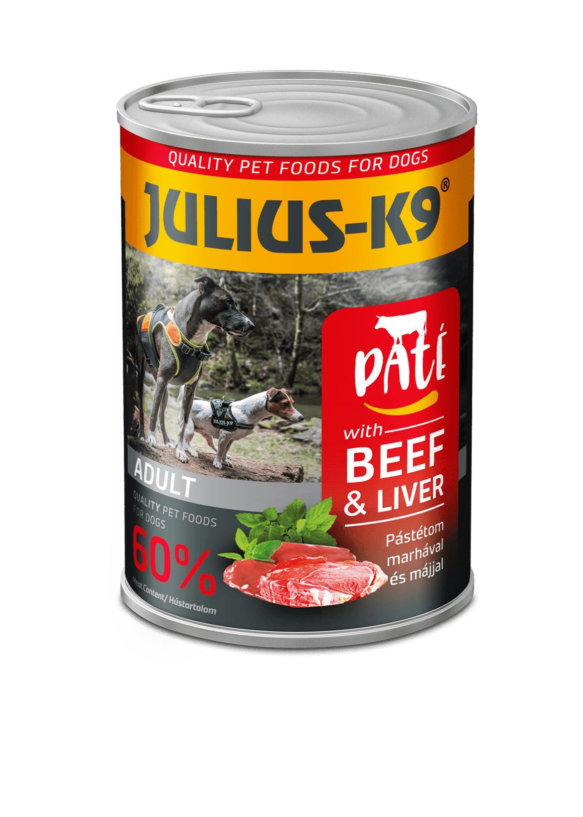 Julius – K9 kutya konzerv adult marha&máj