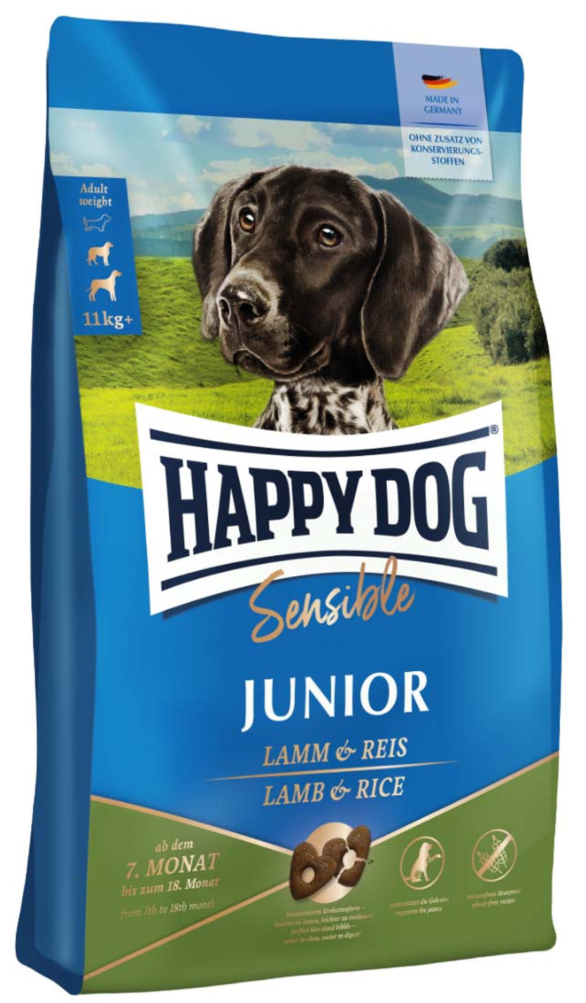 Happy Dog Supreme Sensible száraz kutyaeledel junior bárány&rizs