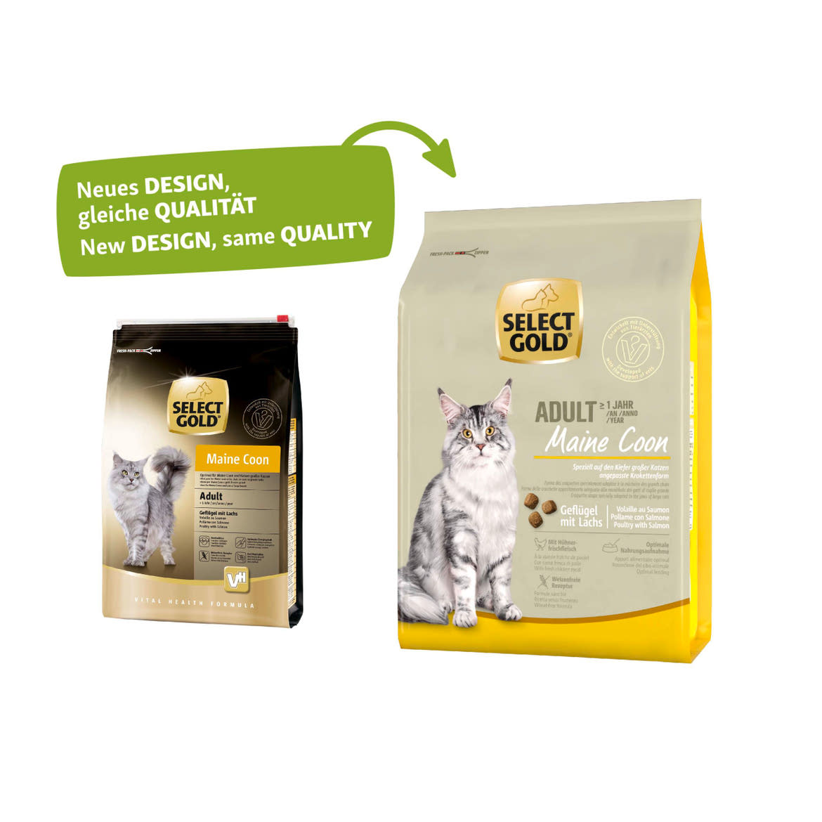 Select Gold Maine Coon adult száraz macskaeledel szárnyas&lazac