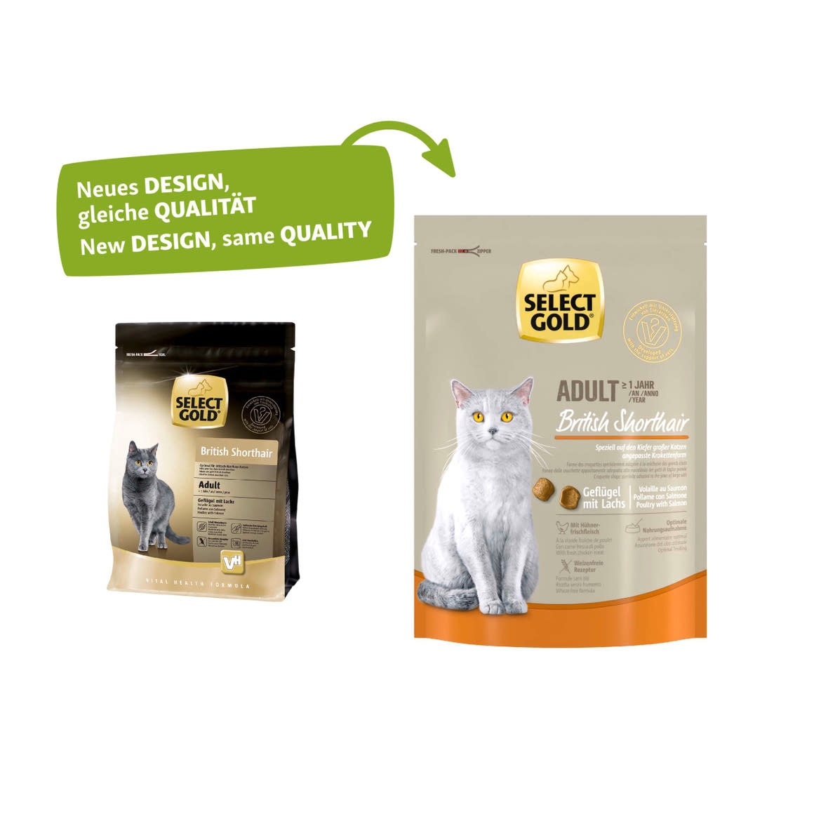 Select Gold British Shorthair adult száraz macskaeledel szárny&lazac