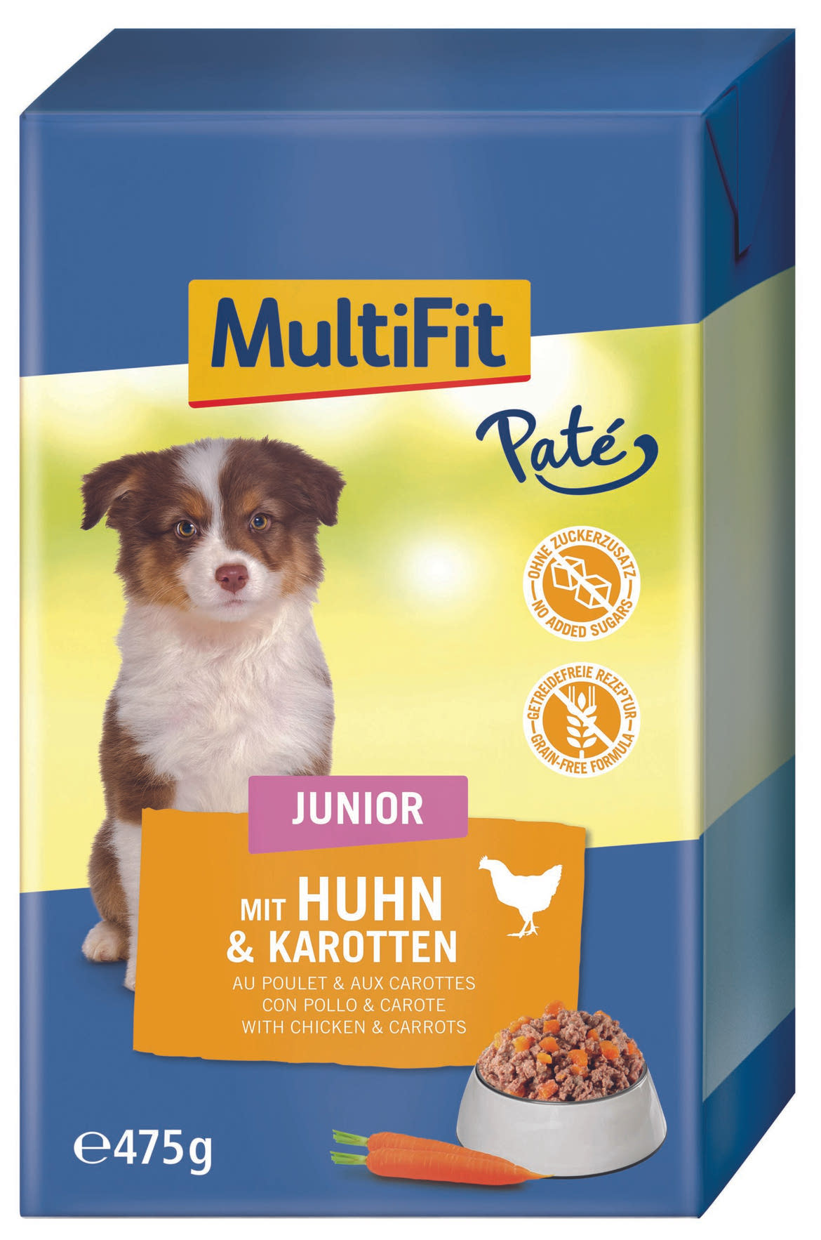 MultiFit nedves kutyaeledel paté junior szárnyas&répa