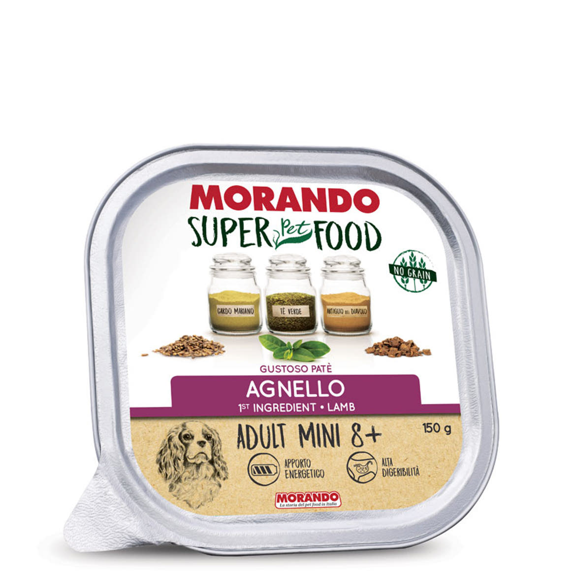 Morando Super Pet Food kutya tálka adult mini 8+ bárány