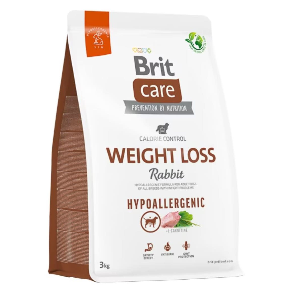 Brit Care Hypoallergenic Weight Loss száraz kutyaeledel adult nyúl&rizs