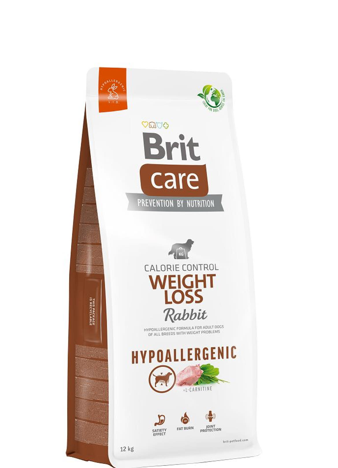 Brit Care Hypoallergenic Weight Loss száraz kutyaeledel adult nyúl&rizs