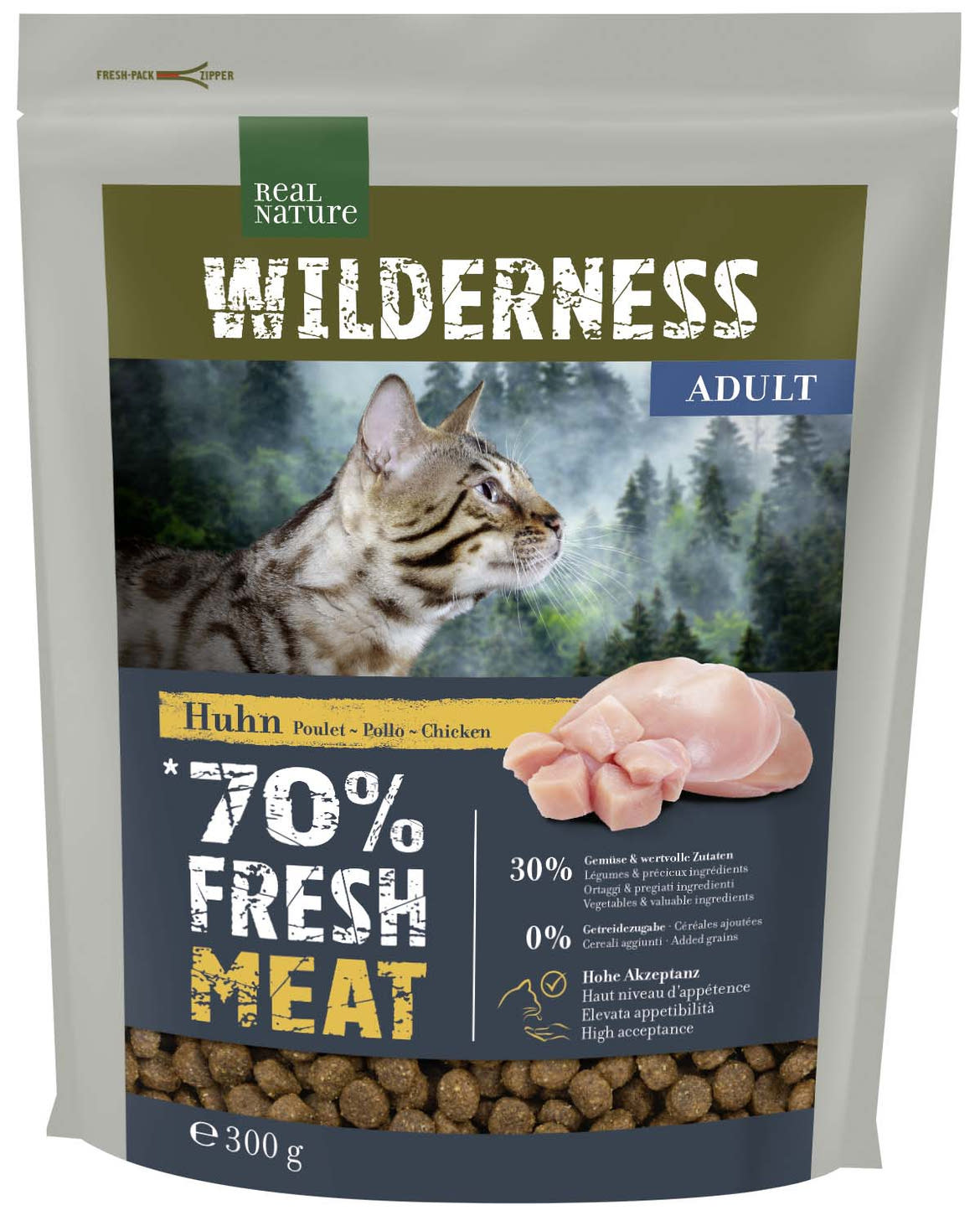 Real Nature Wilderness száraz macskaeledel adult csirke
