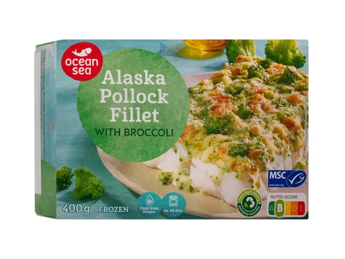 Ocean Sea Alaszkai tőkehalfilé brokkolis-sajtos, fagyasztott
