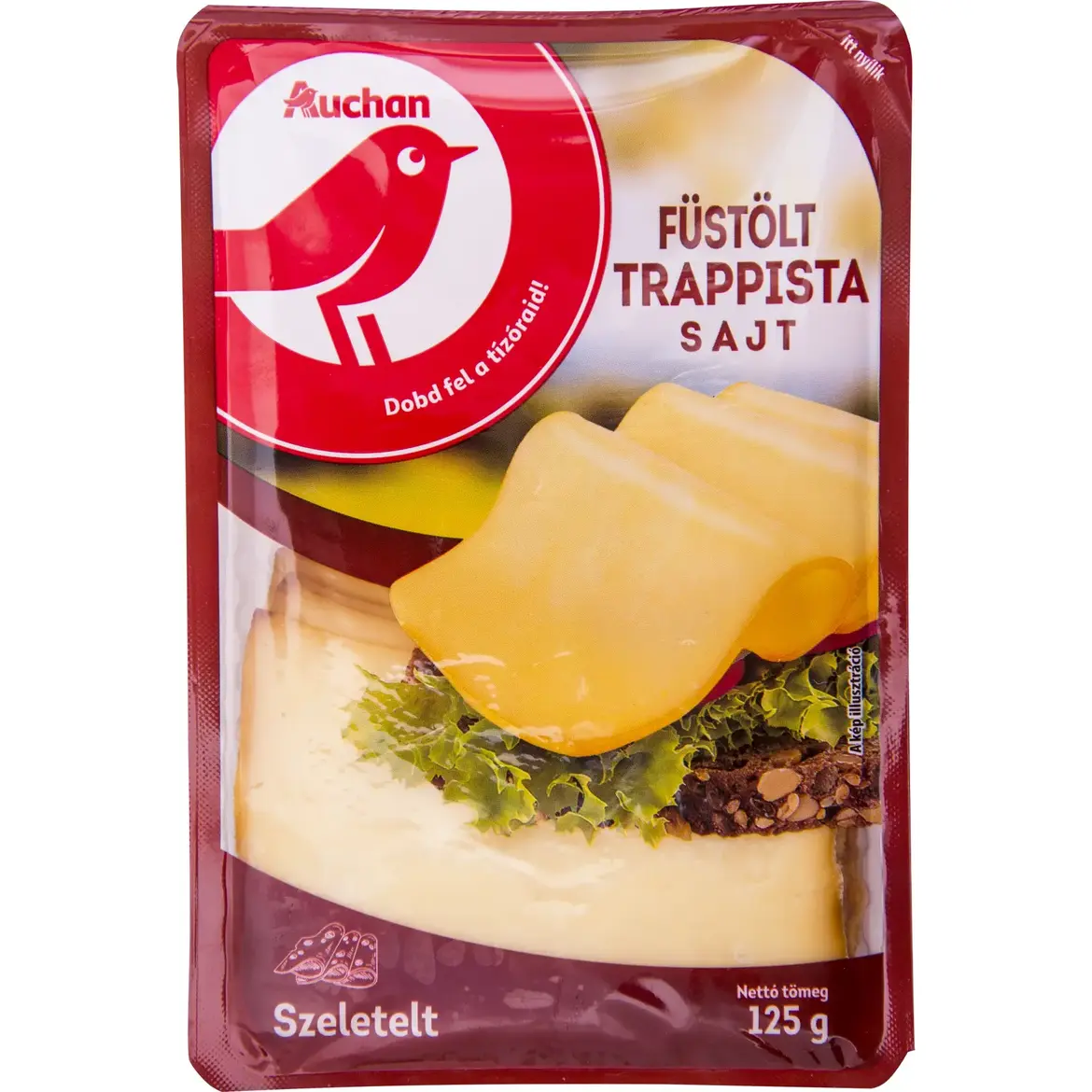 Auchan Nívó Füstölt Trappista sajt szeletelt