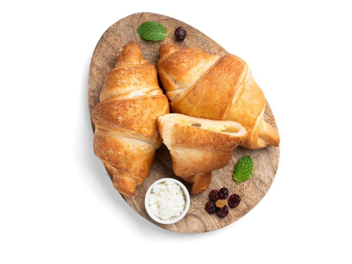 Túrókrémes-mazsolás croissant