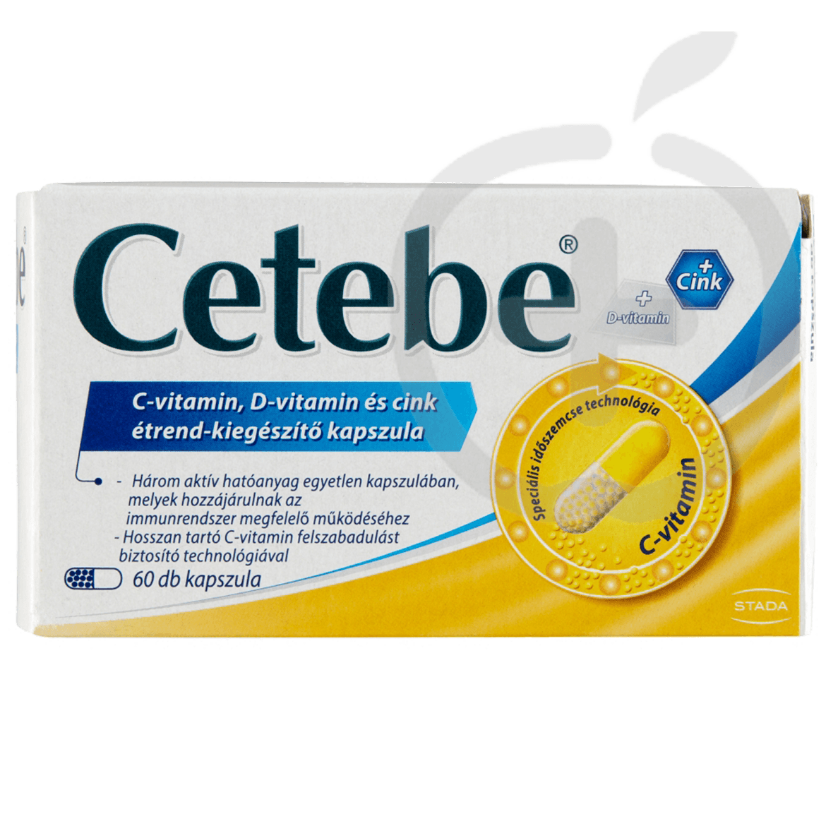 Cetebe C-vitamin, D-vitamin és cink étrend-kiegészítő kapszula