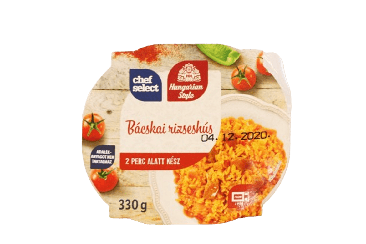 Chef select bácskai rizseshús magyaros készétel