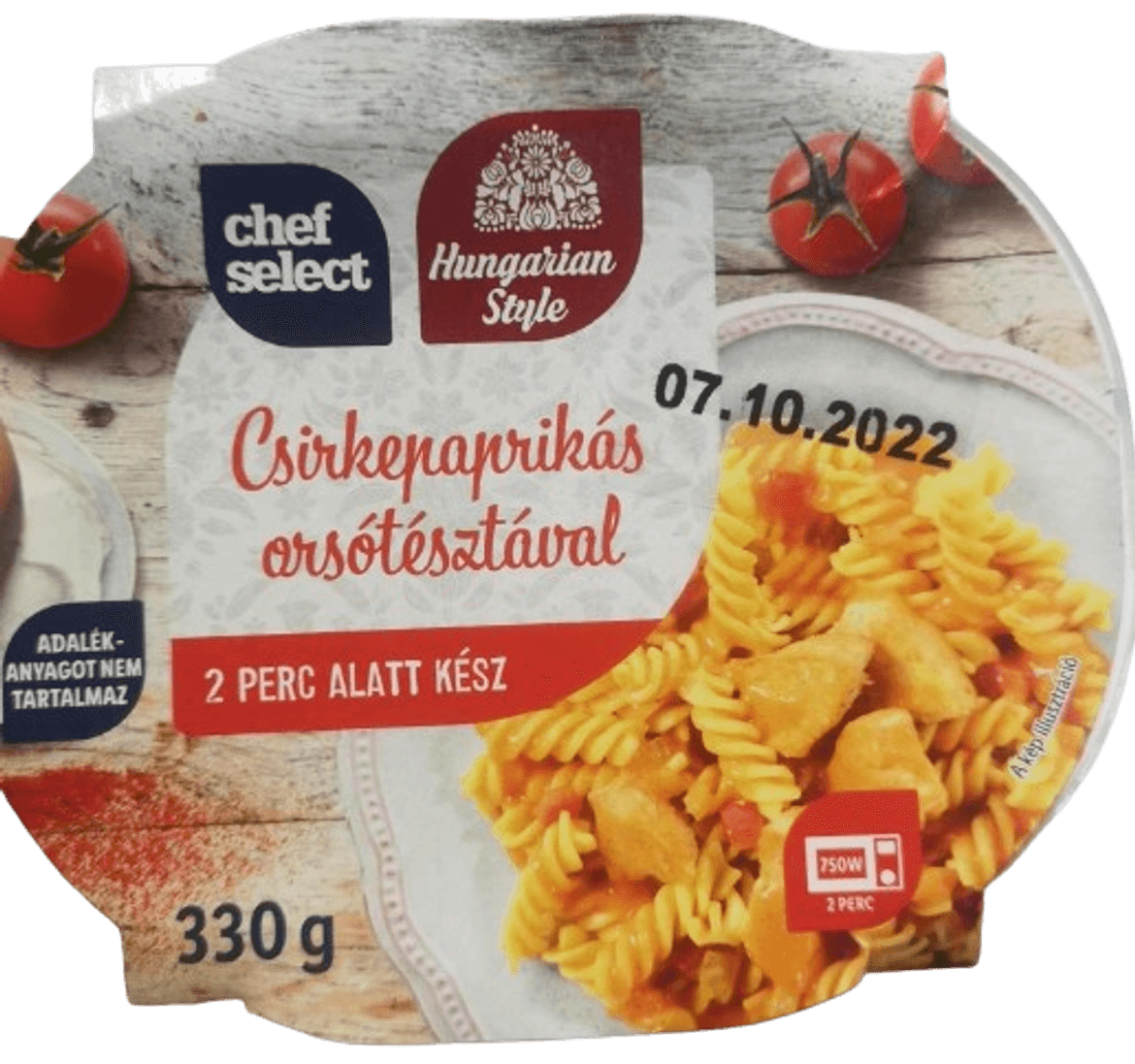 Chef select csirkepaprikás orsótésztával magyaros készétel