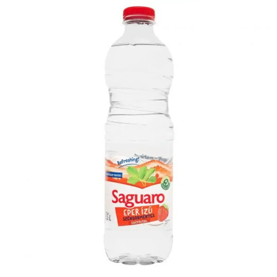 Saquaro, Eper ízű szénsavmentes ásványvíz, + 50 ft betétdíj, 1,5 L