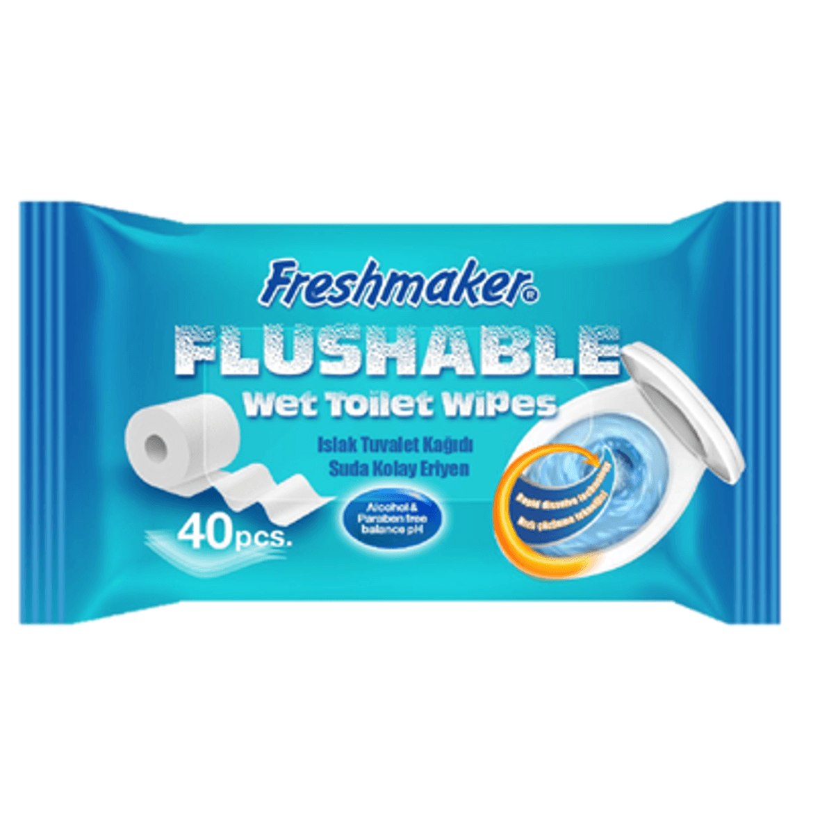 Freshmaker Vízben Oldódó Nedves WC Papír