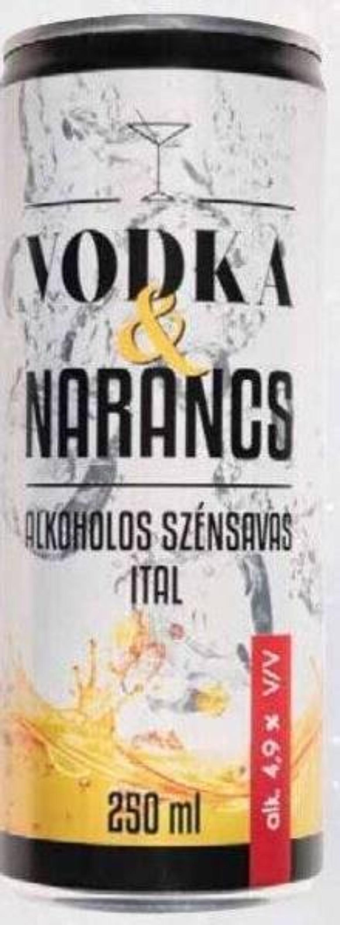 Vodka & narancs alkoholos szénsavas ital 4,9%