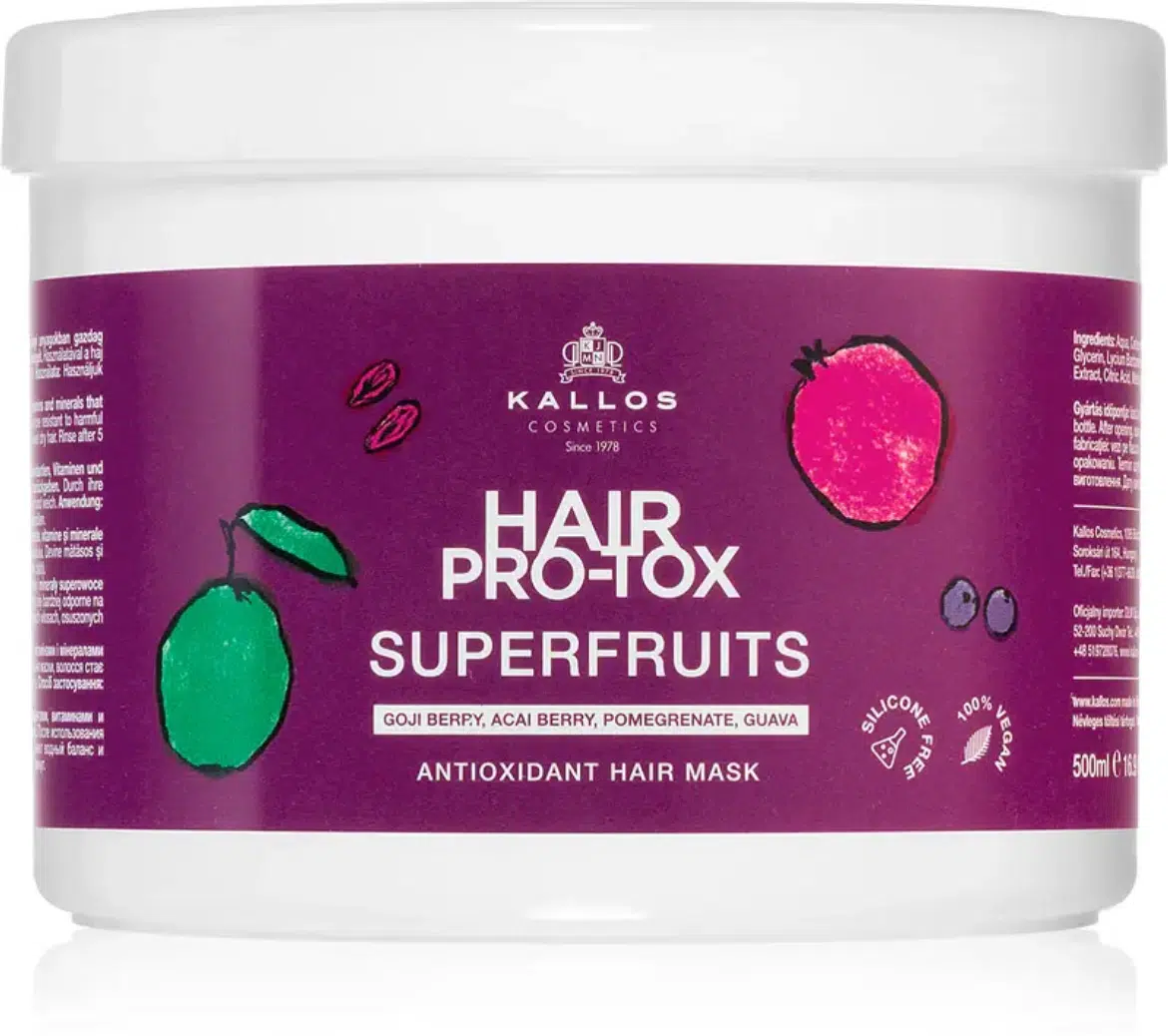 Kallos pro-tox superfruit hajpakolás, 500 ml
