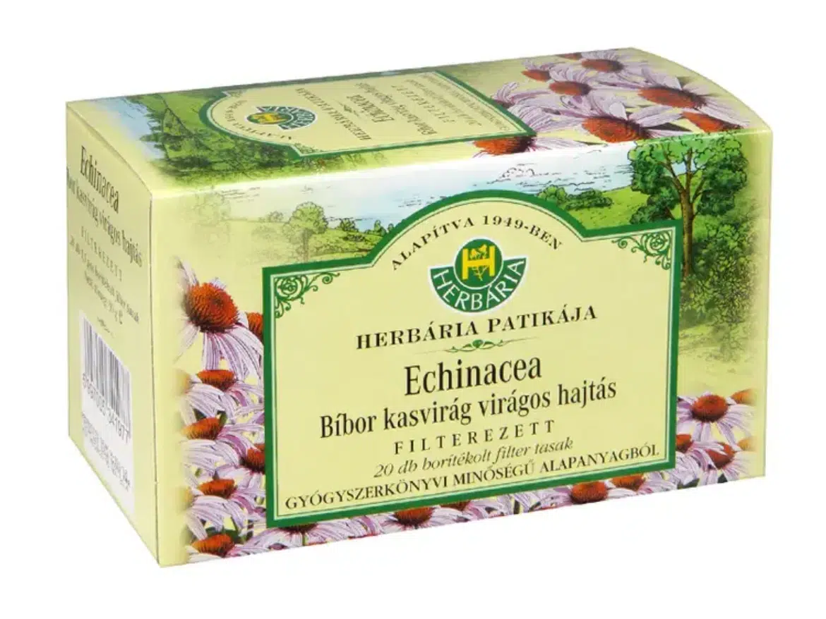 Herbária bíbor kasvirág virágos hajtás filteres tea 20 x