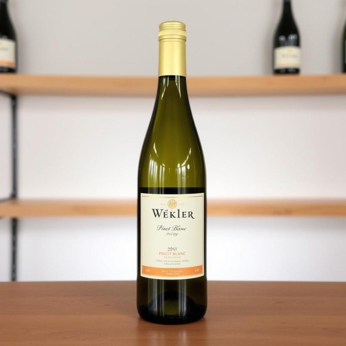 Wekler pécsi Pinot blanc száraz fehérbor, alk. 13,5%, 0,75 L