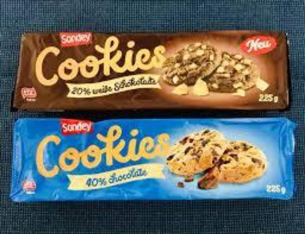 Sondey, Mini keksz, kakaós keksz fehér csokoládéval, 150 g