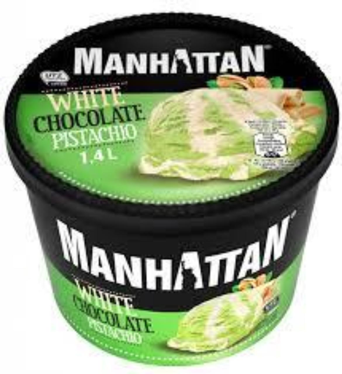 Sch. Manhattan Fehér csoki-pisztácia jégkrém, 1400 ml