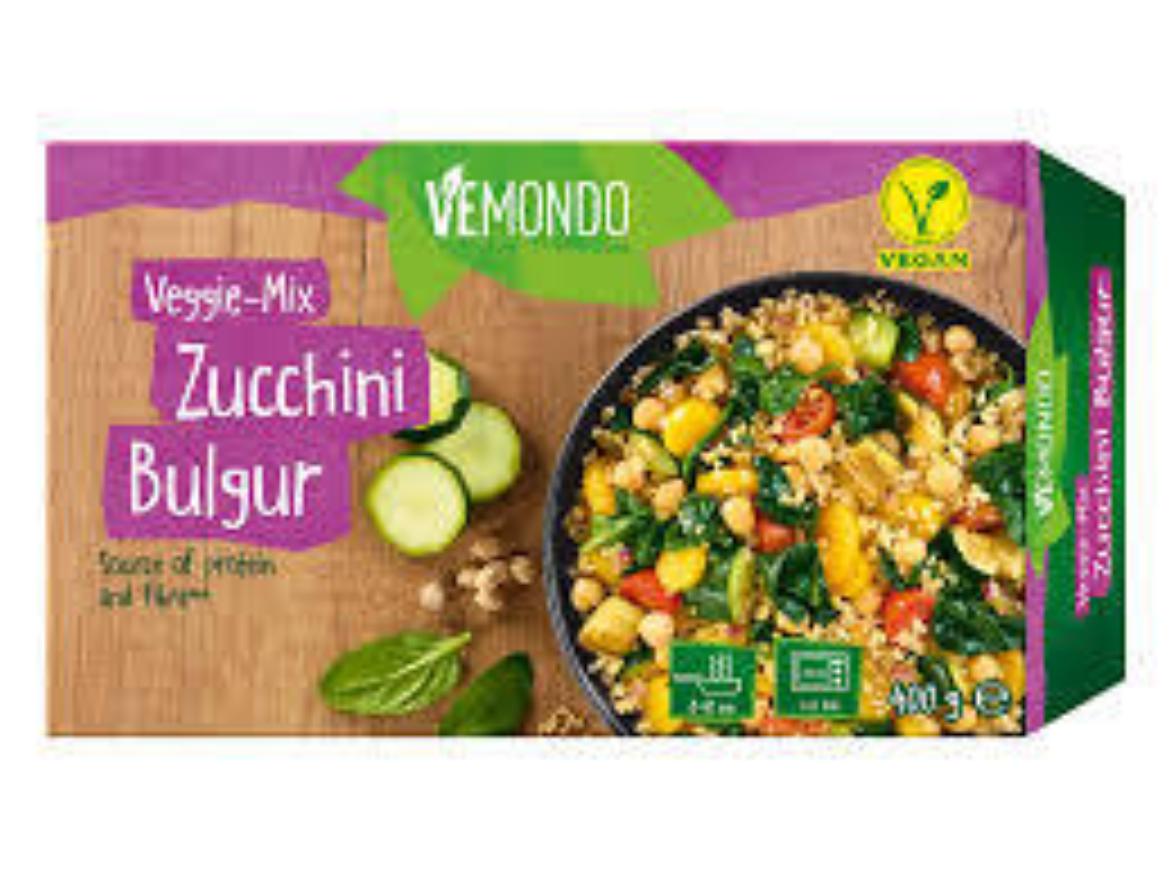 Vemondo Veggie Mix, zöldségkeverék cukkinivel, bulgurral és csicseriborsóval, gyorsfagyasztott