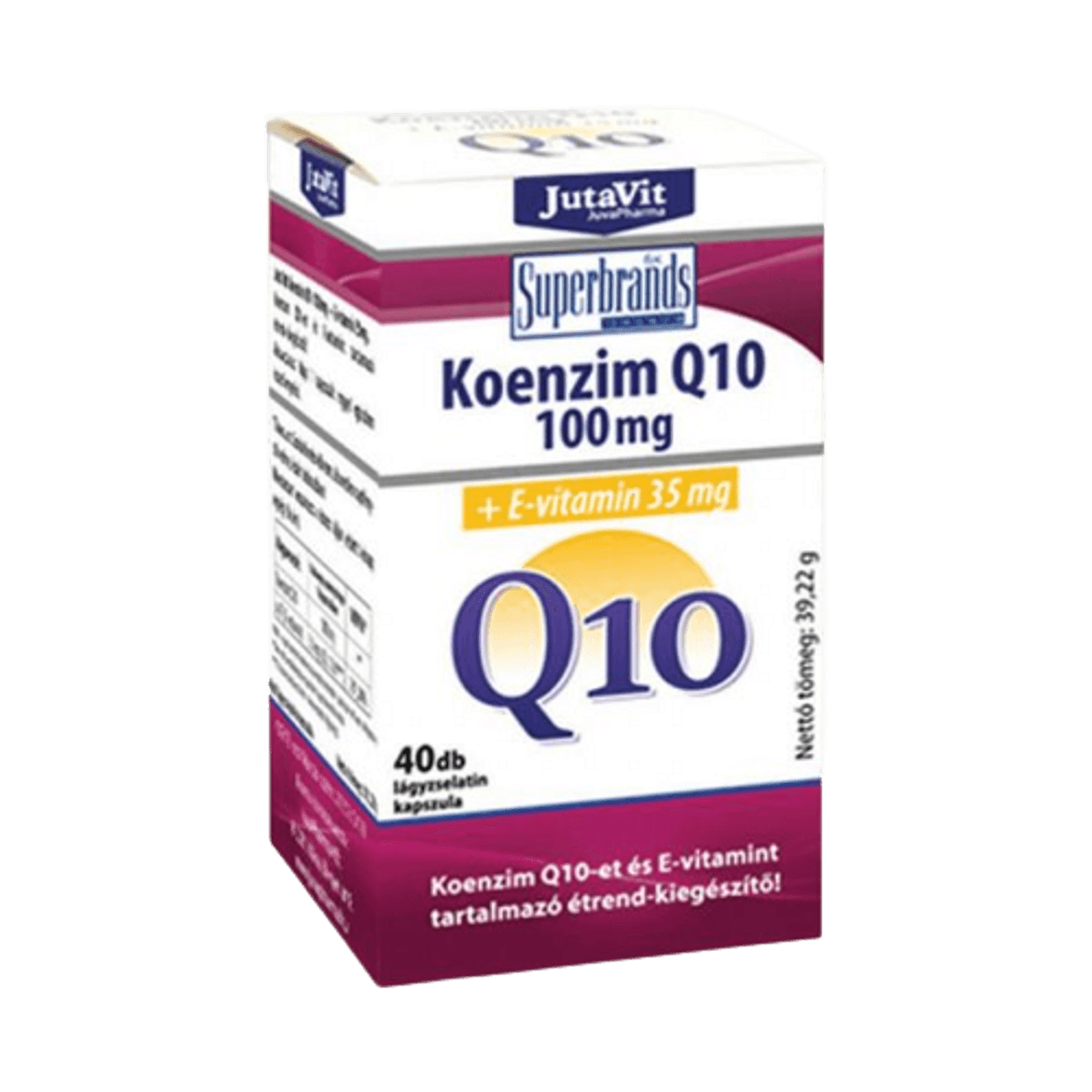 Jutavit Koenzim Q10 100 mg +E-vitamin Ã©trend-kiegÃ©szÃ­tÅ‘ kapszula