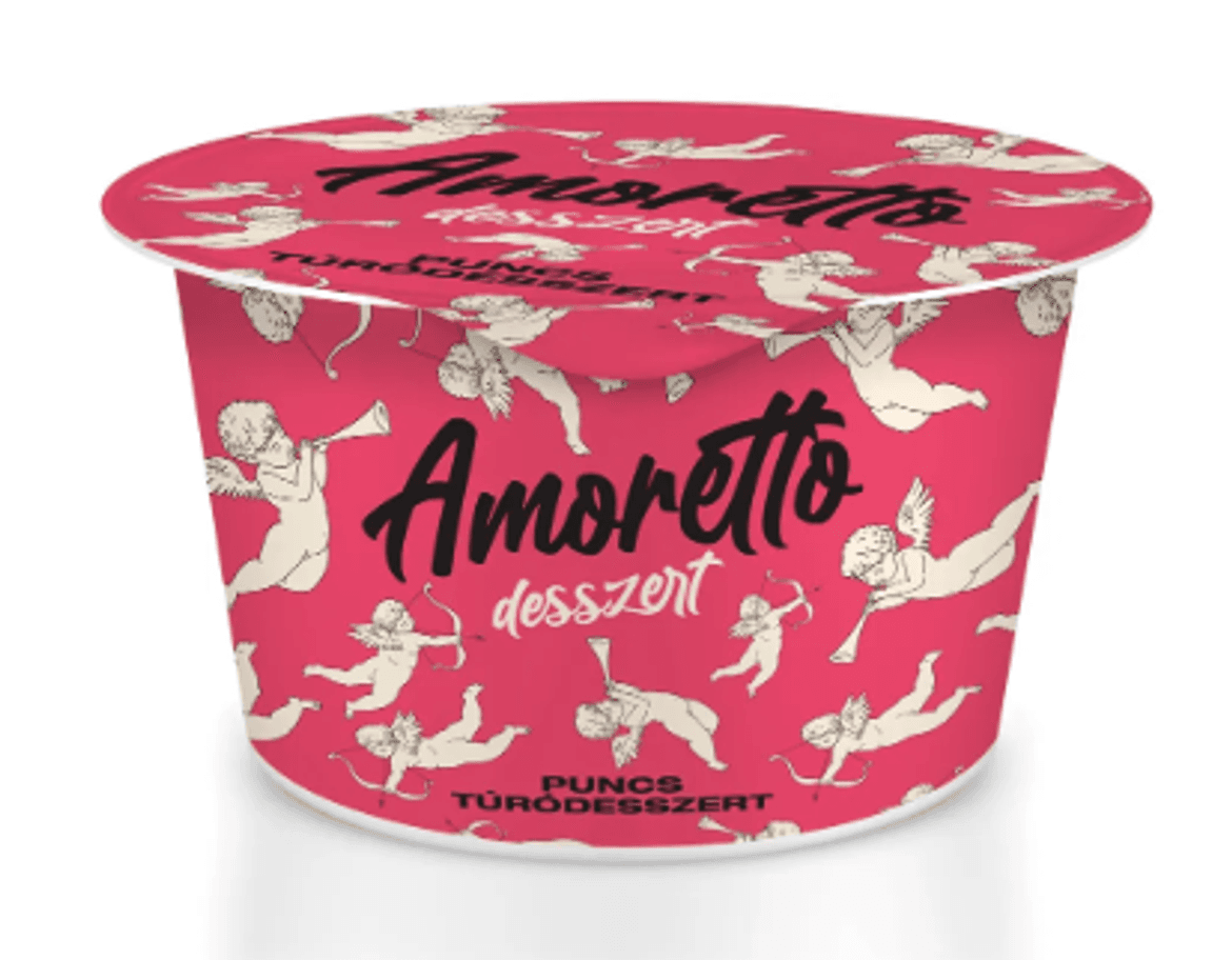 Amoretto puncsos túródesszert