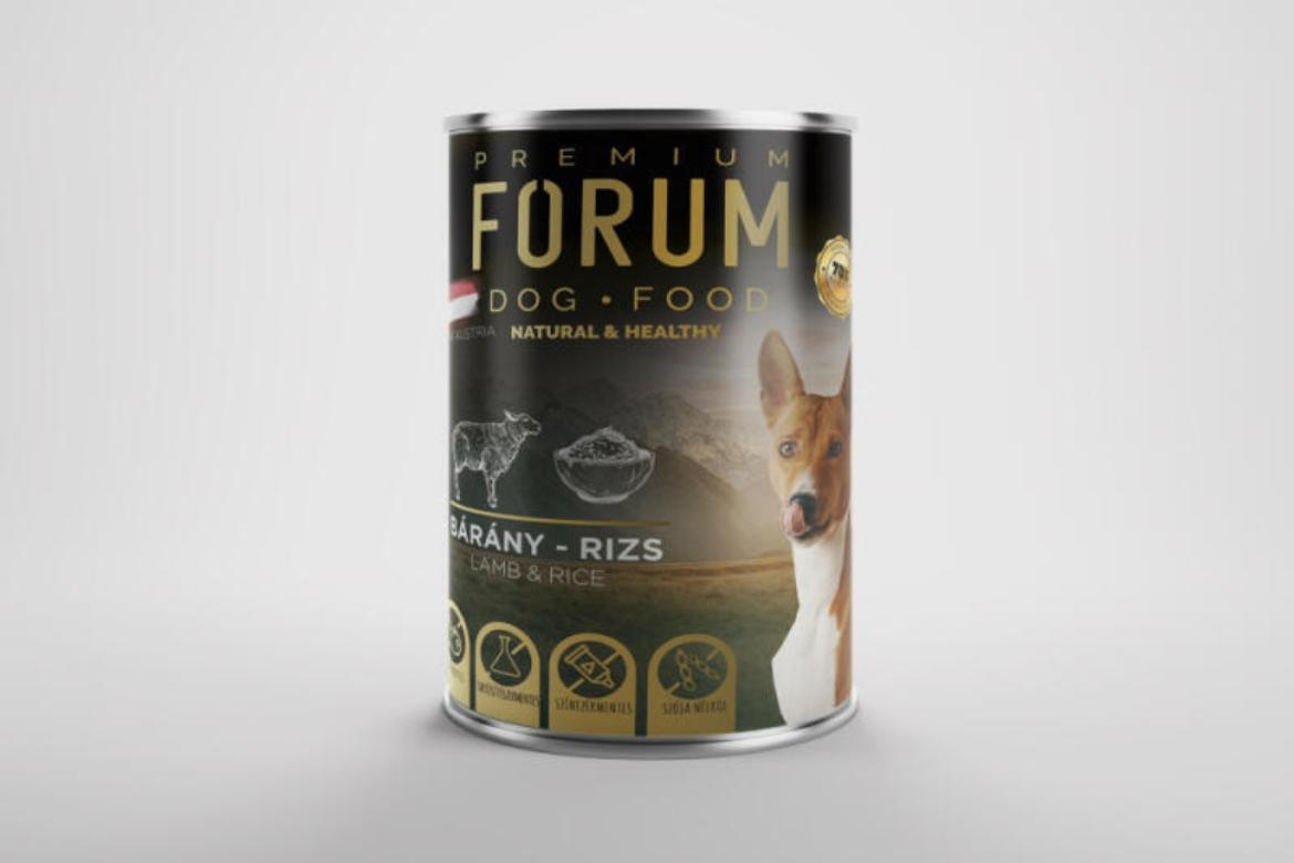 Forum prémium nedves kutyaeledel, bárány-rizs ízesítéssel, 1,24 kg