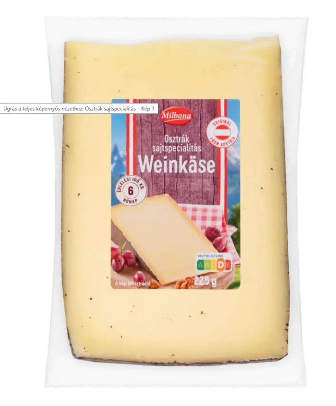 Milbona Zsíros, bio sajt Almkäse