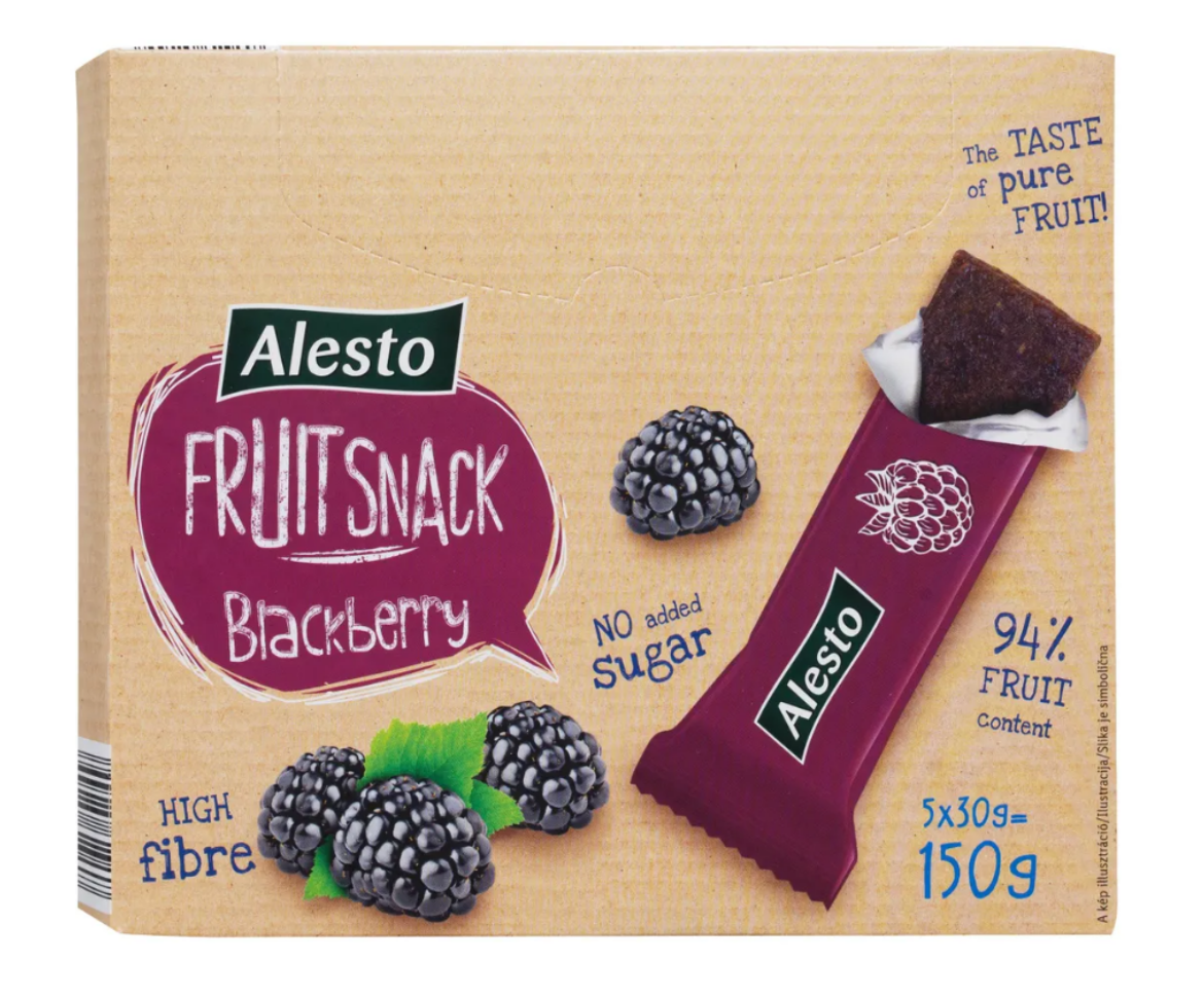 Alesto Gyümölcsszelet szeder, 5x30 g, 150 g