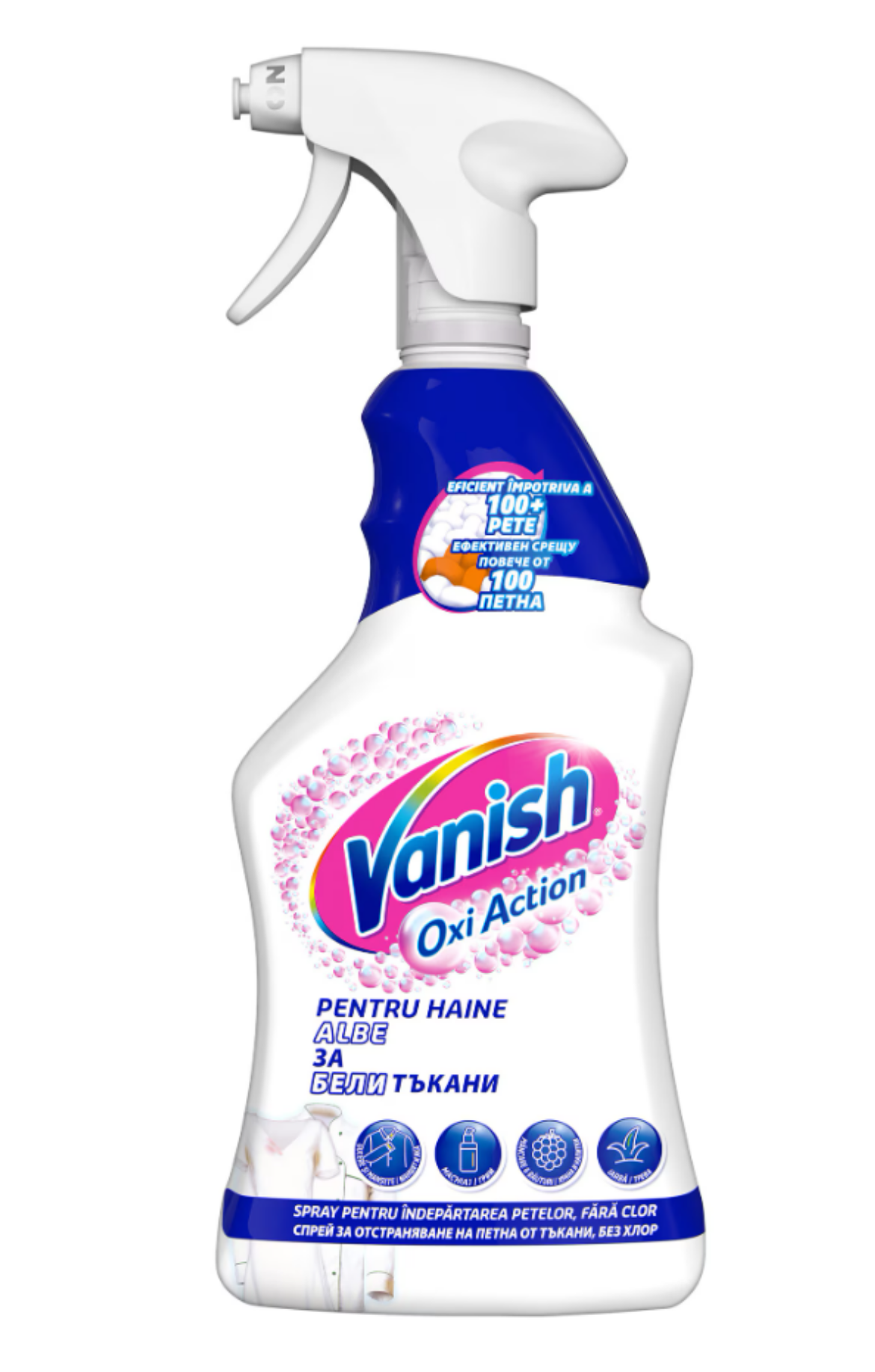 Vanish Oxi Action White folteltávolító előkezelő spray fehér ruhára