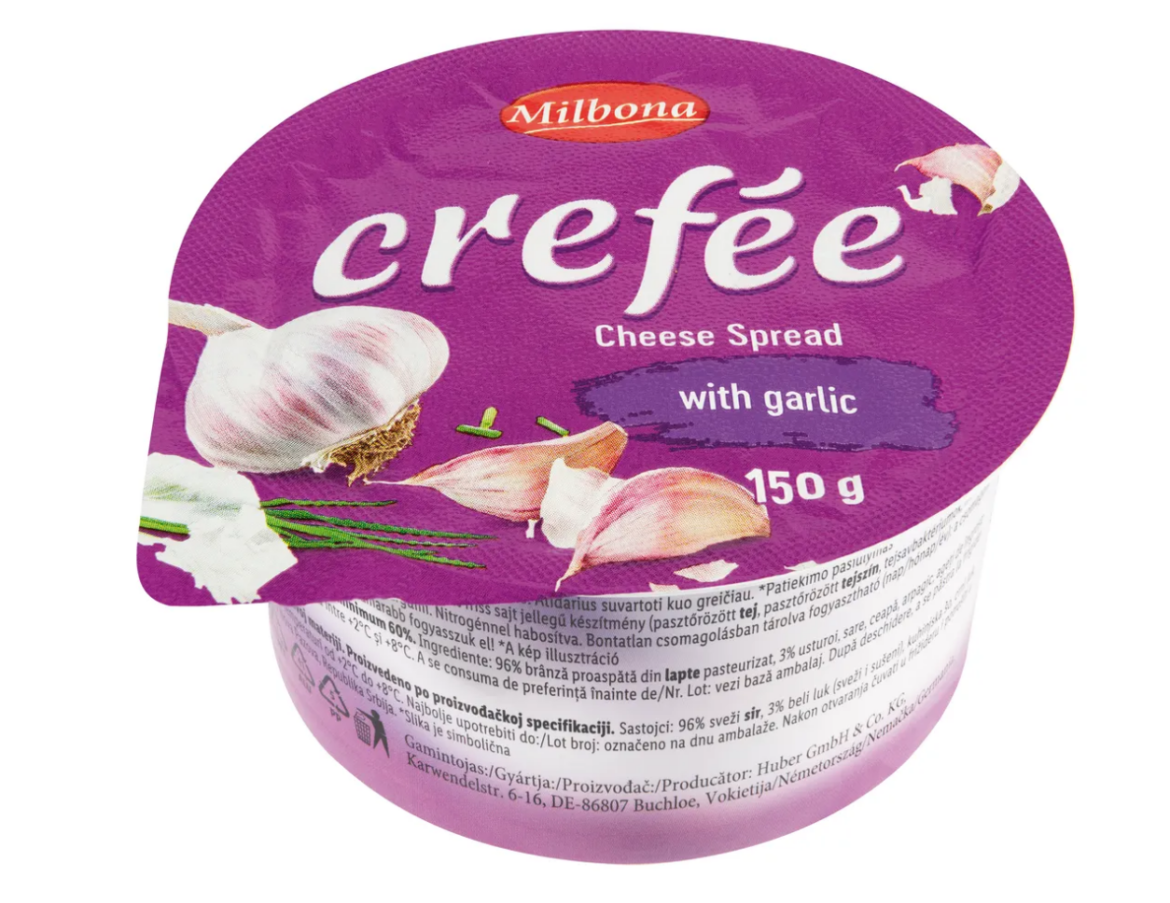 Milbona friss sajtkészítmény fokhagymás, 150 g