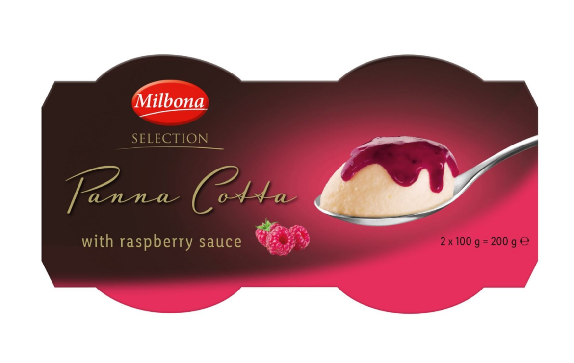 Milbona Panna cotta málnás