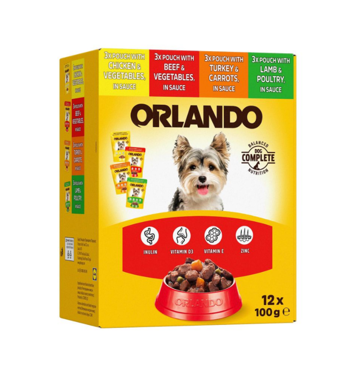 Orlando Alutasakos kutyaeledel 12db