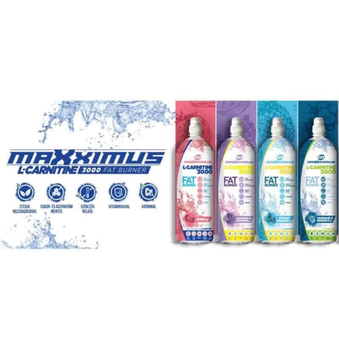 Maxximus L-Karnitin 3000mg - Eper 1l DRS