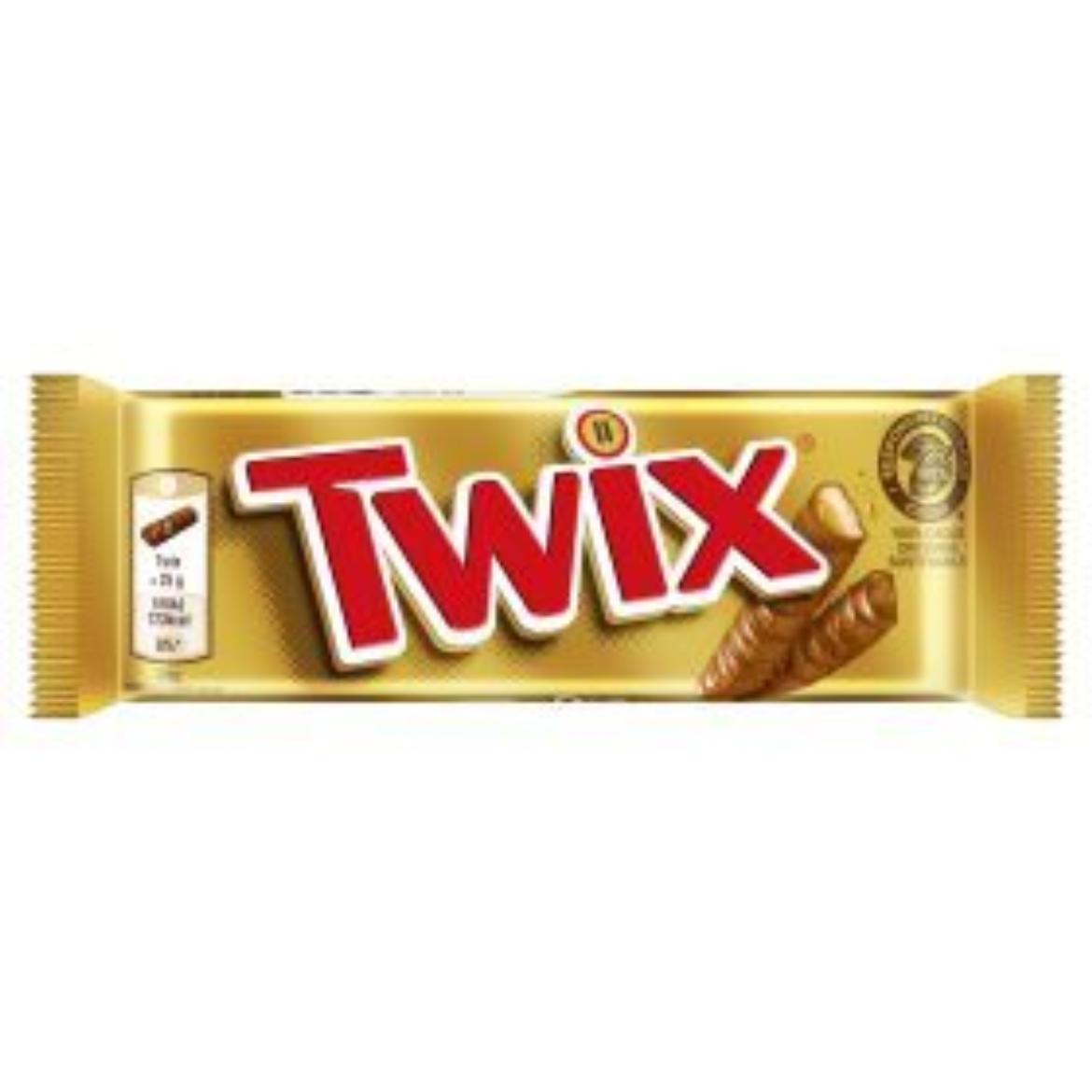 Twix Csokoládé multipack, tejes krémes, karamellás, pörkölt mogyorós szelet tejcsokoládéba mártva 5 x (2 x 25) g