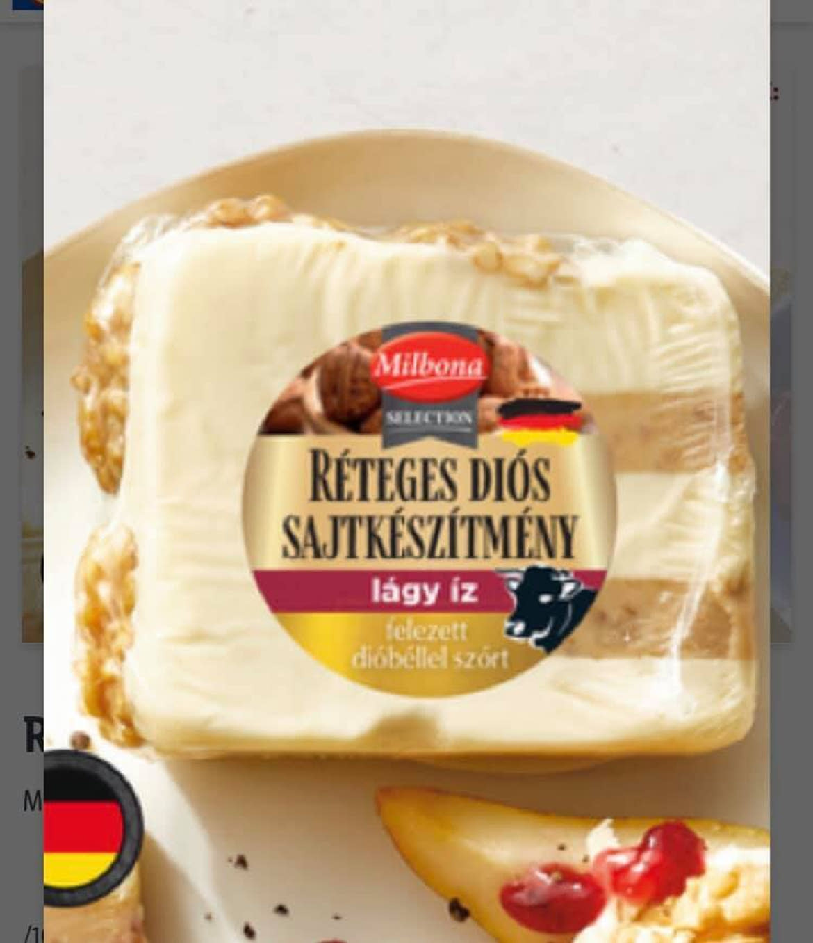 Milbona Selection Réteges diós sajt, 100 g