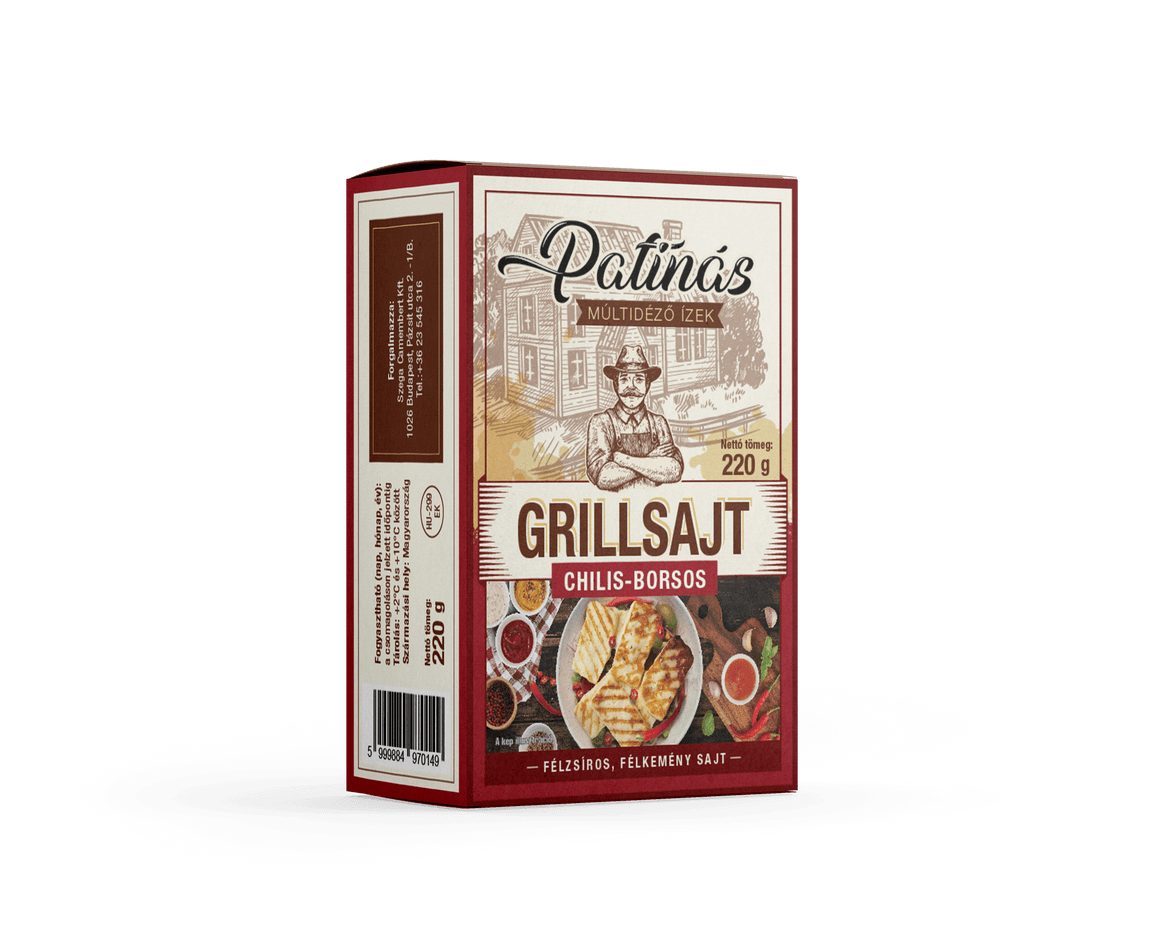 Patinás grillsajt chilis-borsos
