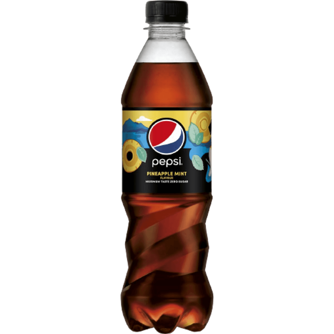 Pepsi Max Pineapple Mint energiamentes szénsavas édesítőszerekkel ananász és menta ízesítéssel