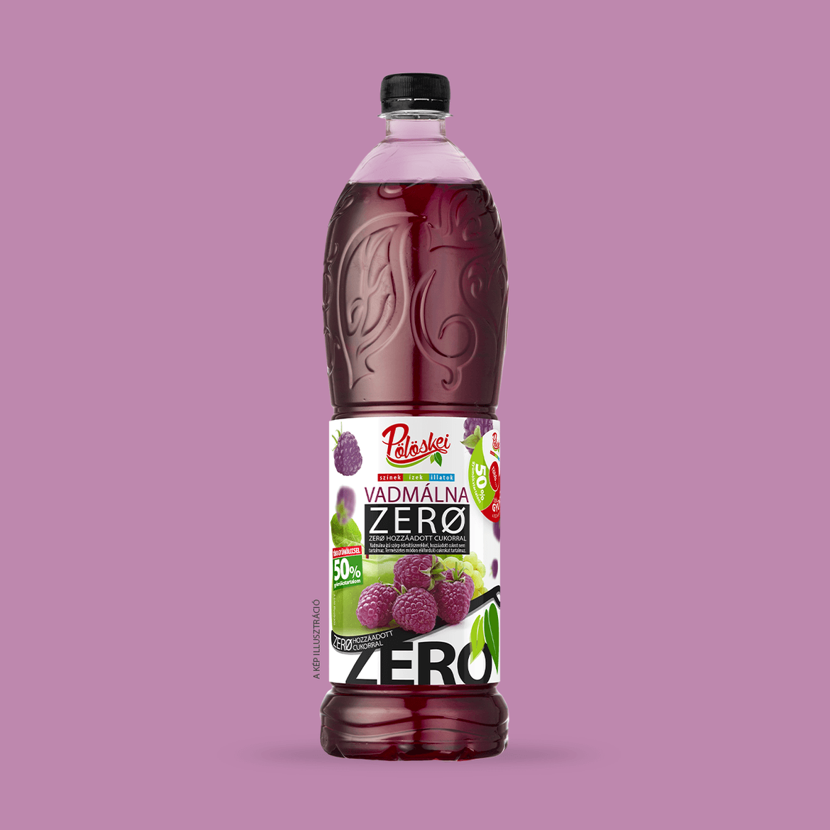 Pölöskei Zerø vadmálna ízű szörp hozzáadott cukor nélkül
