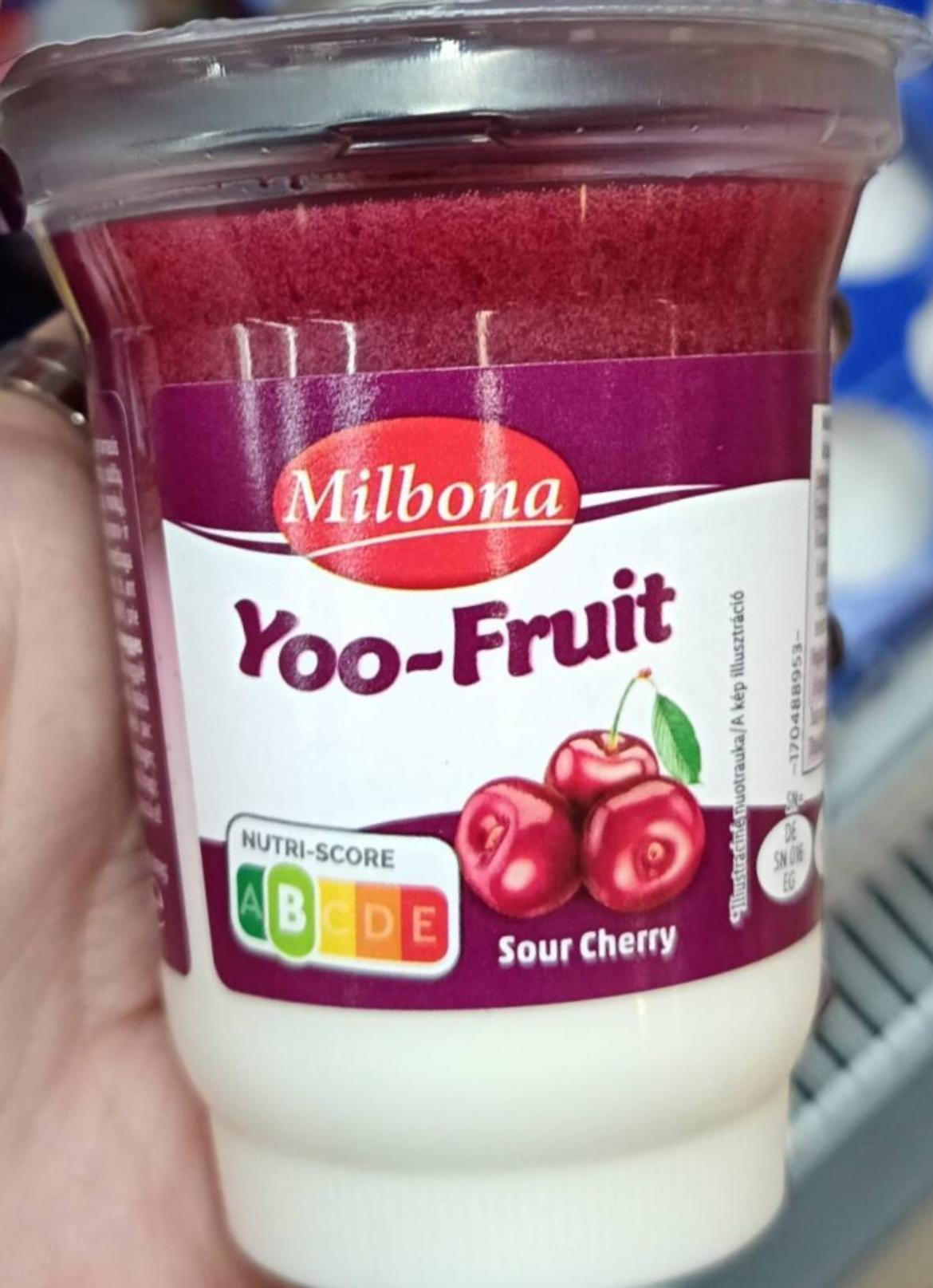 Milbona Yoo-Fruit tejes desszert habosított gyümölcskészítménnyel meggy, 150 g