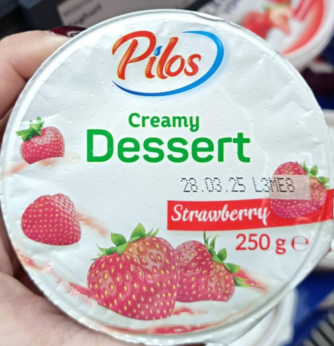 Pilos Réteges krémdesszert epres