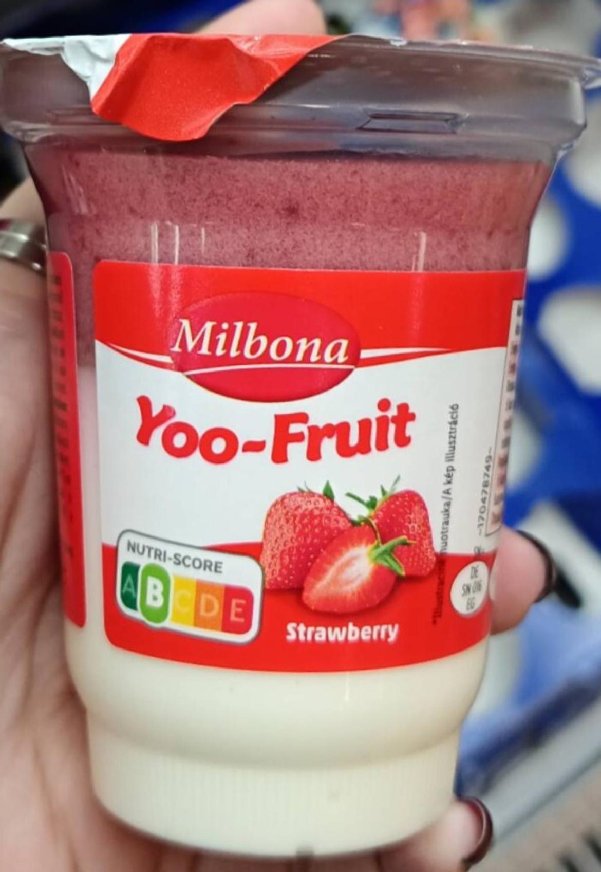 Milbona Yoo-Fruit  tejes desszert habosított gyümölcskészítménnyel eper, 150 g