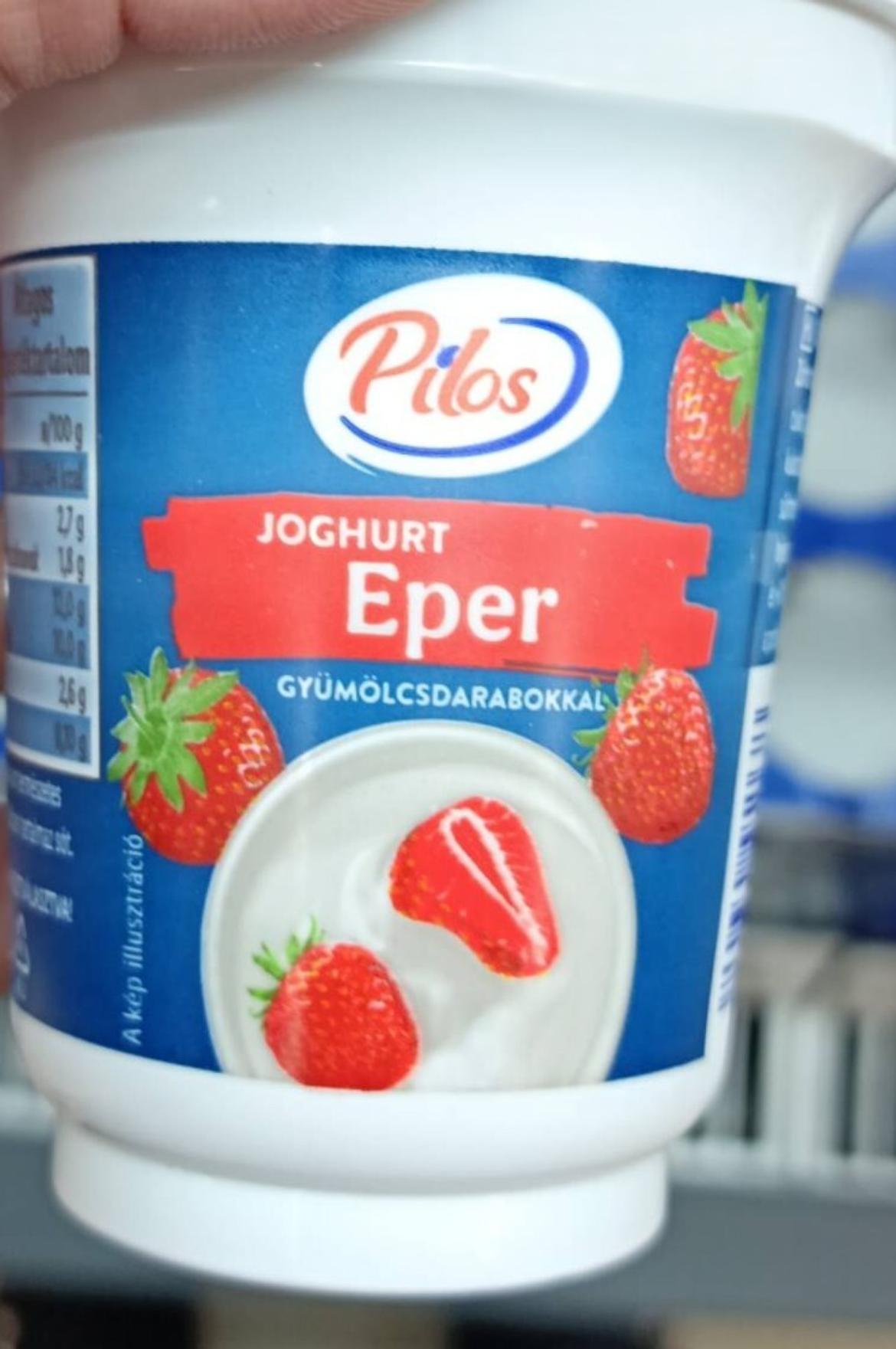 Pilos joghurt gyümölcsdarabos epres, 150 g