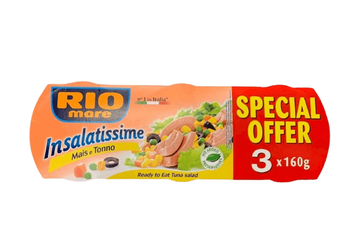 Rio Mare insalatissime tonhalsaláta , kukoricával, vörösbabbal, sárgarépával és paprikával 3x160g