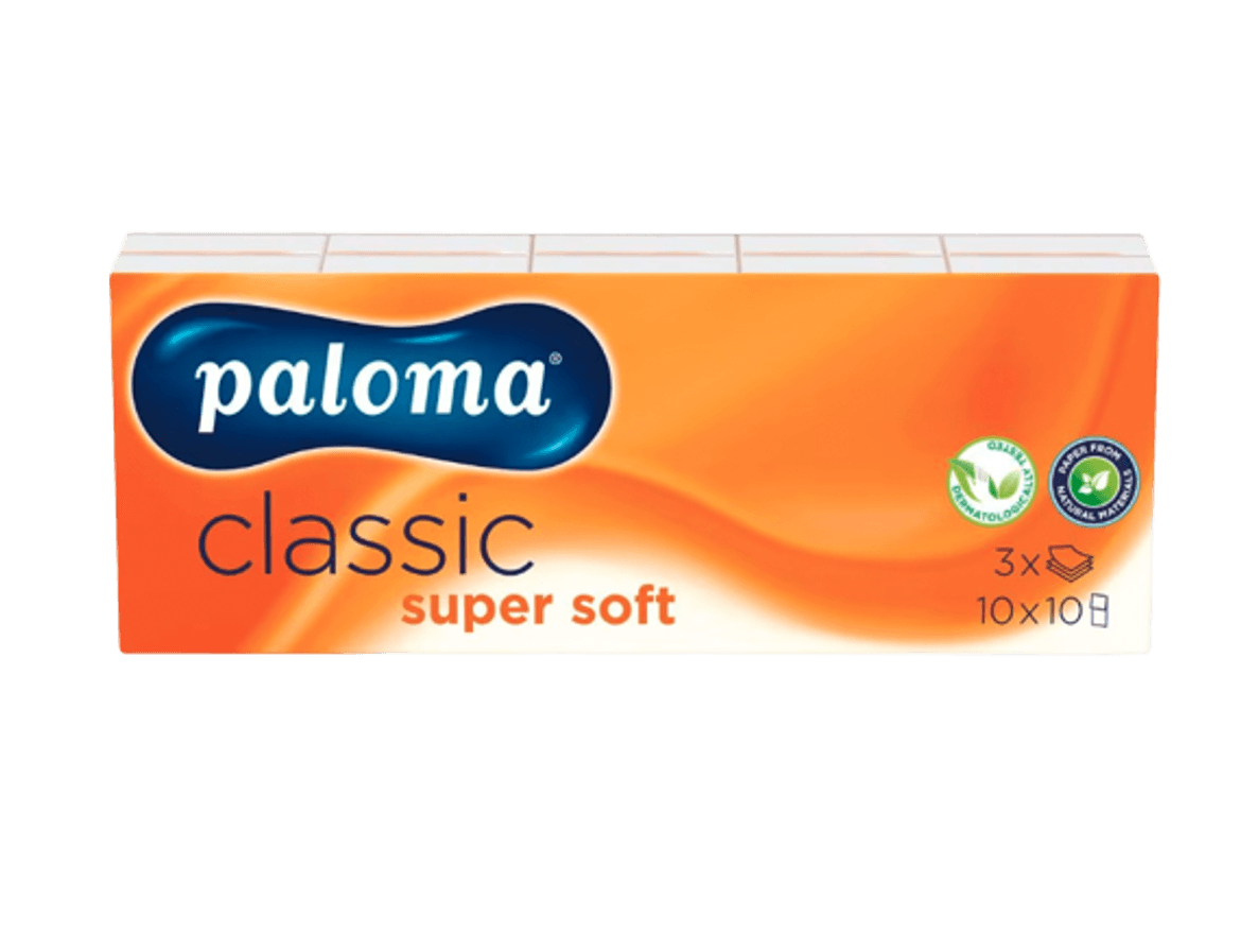 Paloma classic 3 rétegű papír zsebkendő
