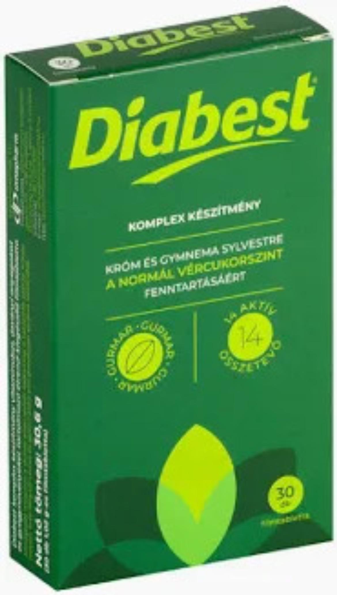 Diabest a normál vércukorszint fenntartásáért filmtabletta